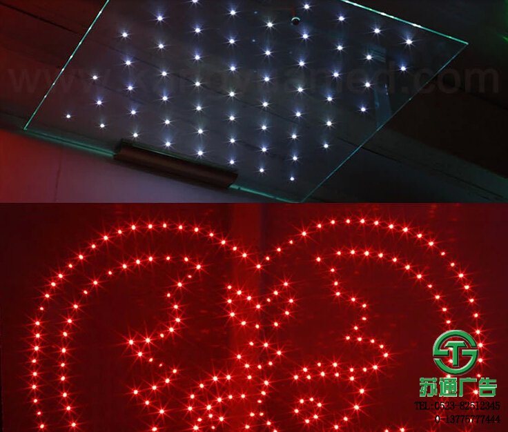 LED工藝裝飾發(fā)光玻璃安裝制作 LED工藝裝飾發(fā)光玻璃