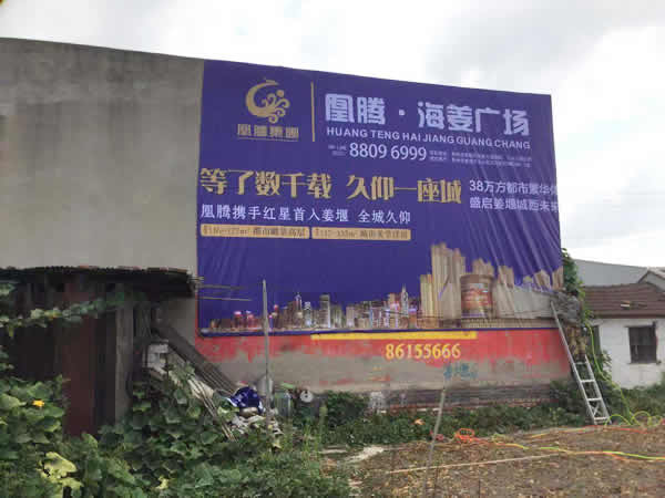 凰騰·海姜廣場鄉(xiāng)村墻體廣告制作安裝